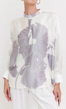 Ivory Grace Roman Silk Blend Top