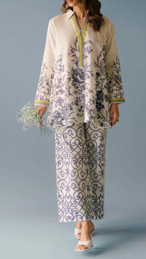 Azure Grace Blended Cotton Rayon Co-Ord Set