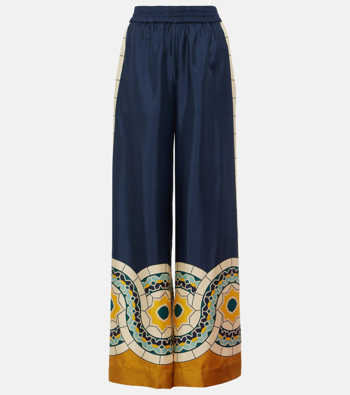 Mediterranean Mosaic Roman Silk Blend Kaftan Co-Ord Set