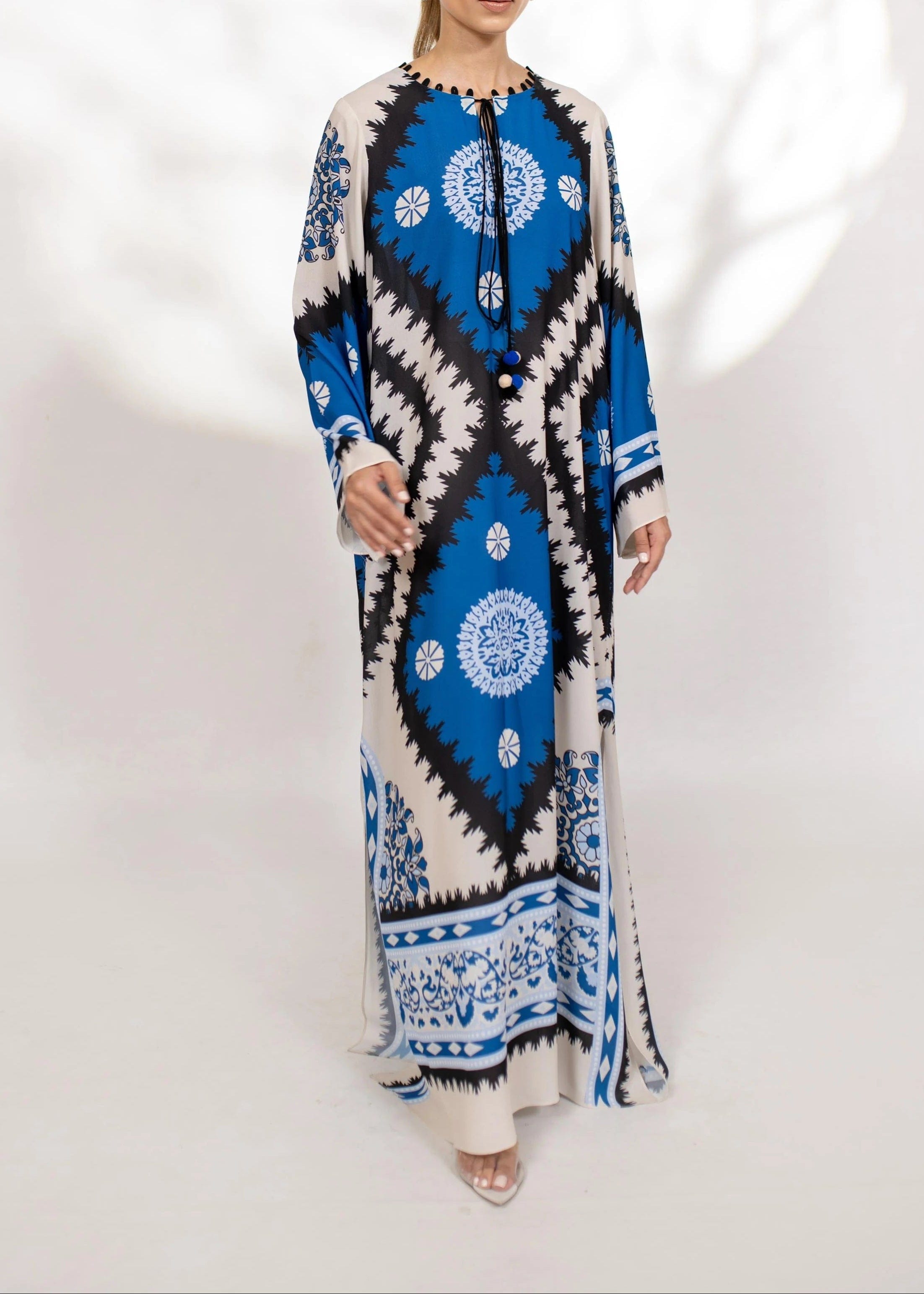 Azure Elegance Kaftan