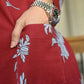 Crimson Bloom Linen Blend Co-Ord Set
