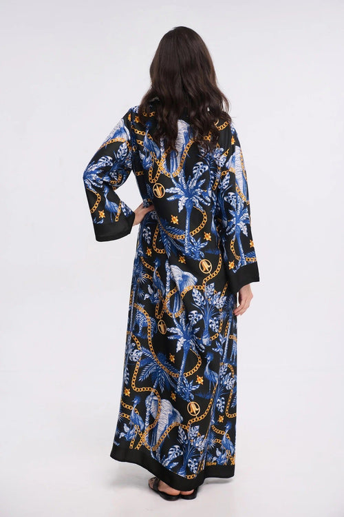 Midnight Luxe Silk Kaftan