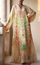 Blooming Grace – Soft Crepe Resham Tassel Dress