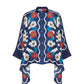 Regal Bloom Roman Silk Blend Kaftan Co-Ord Set