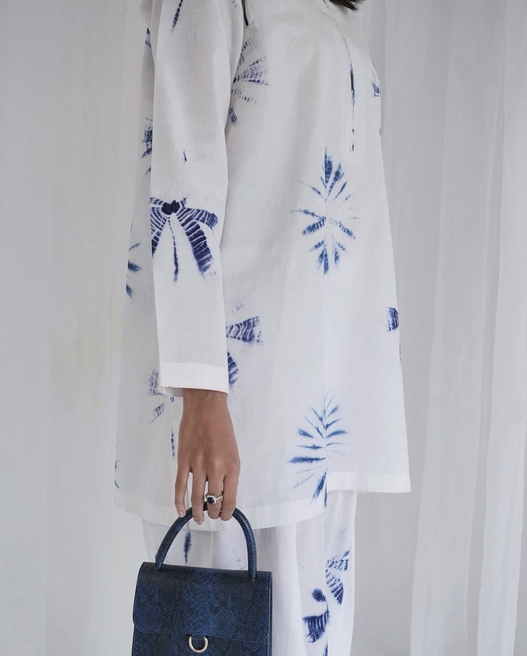 Ethereal Indigo Superior Cotton Blend Co-Ord Set