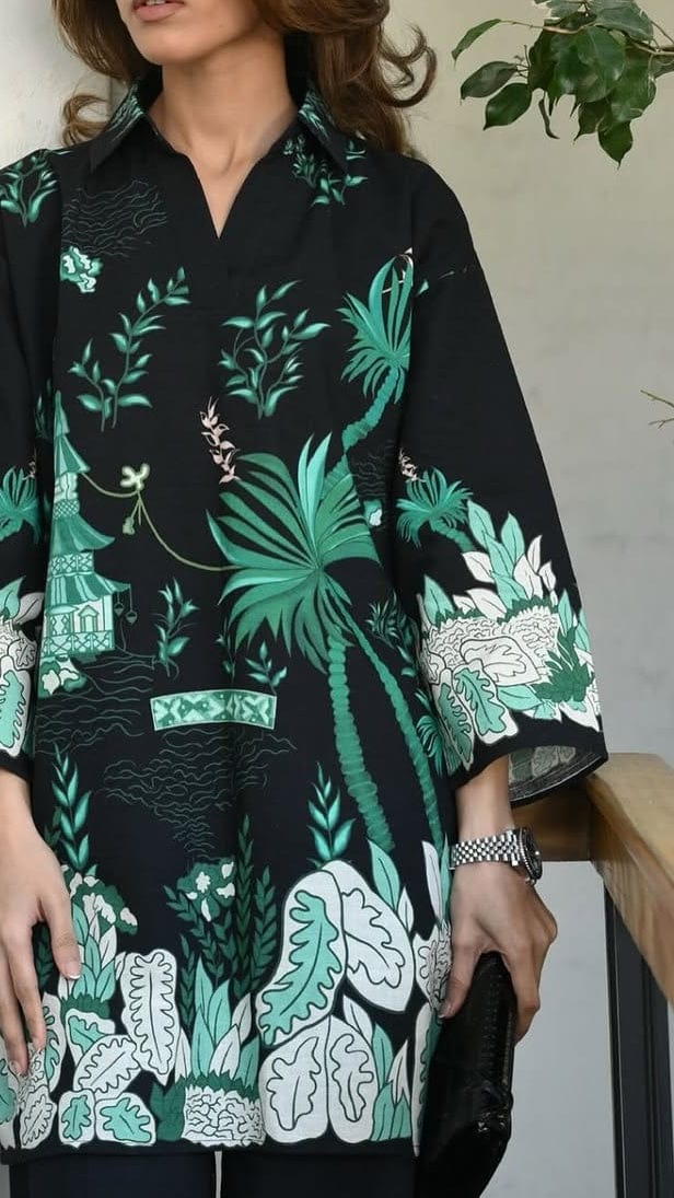 Midnight Jungle Linen Blend Co-Ord Set