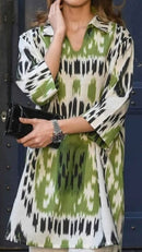 Verdant Ikat Linen Blend Co-Ord Set