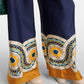 Mediterranean Mosaic Roman Silk Blend Kaftan Co-Ord Set