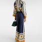 Mediterranean Mosaic Roman Silk Blend Kaftan Co-Ord Set