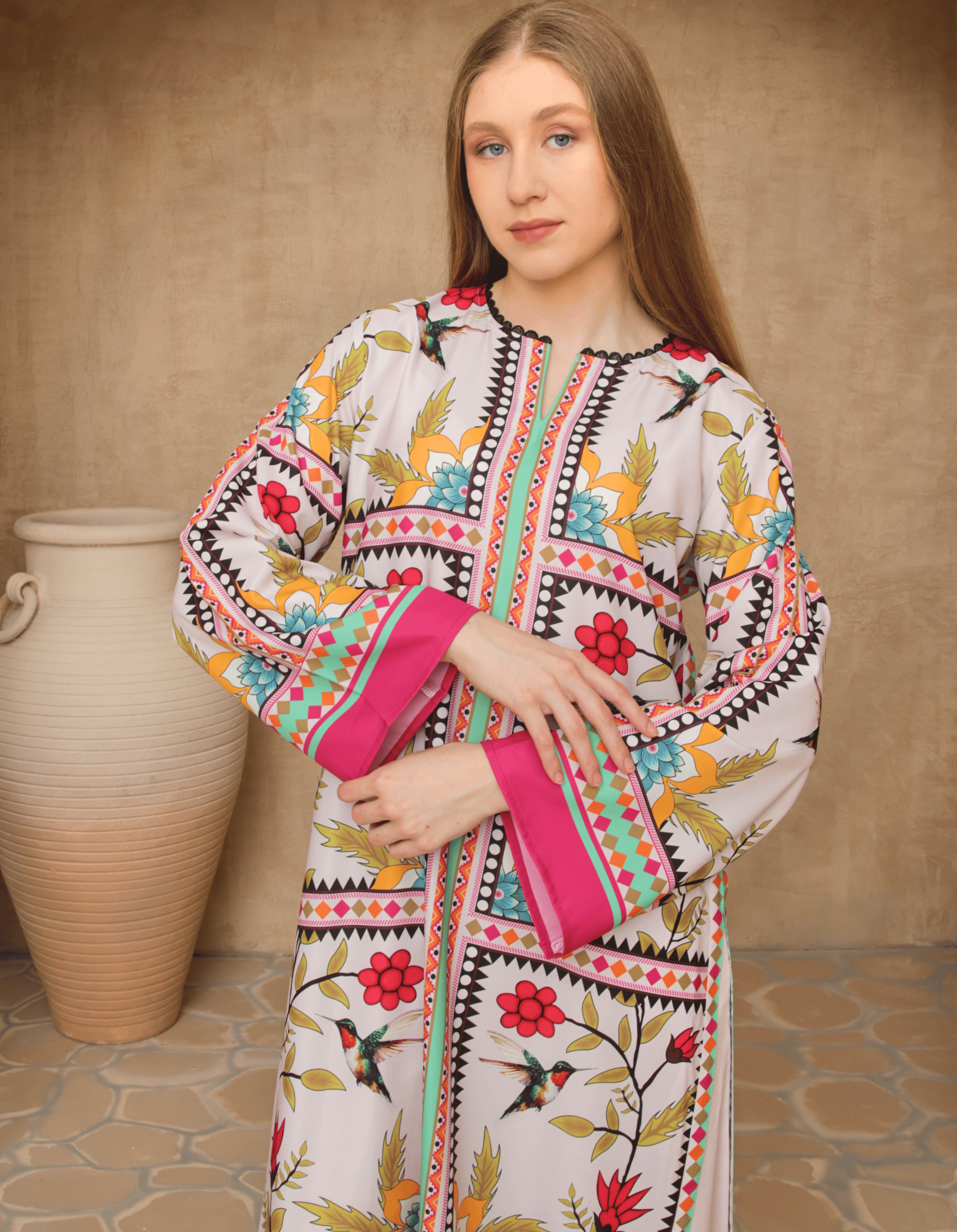 Bloom Long Dress white