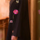 Noir Bloom Embroidered Co-Ord Set